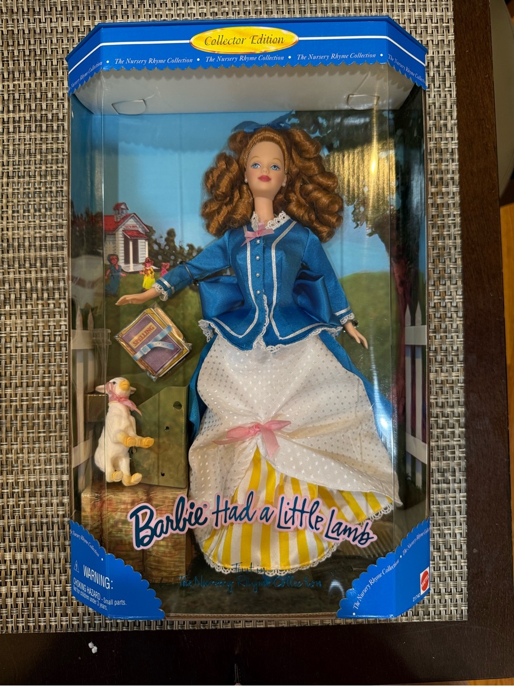 Barbie Blue Jacket with White Polka Skirt and Yellow Stripes
